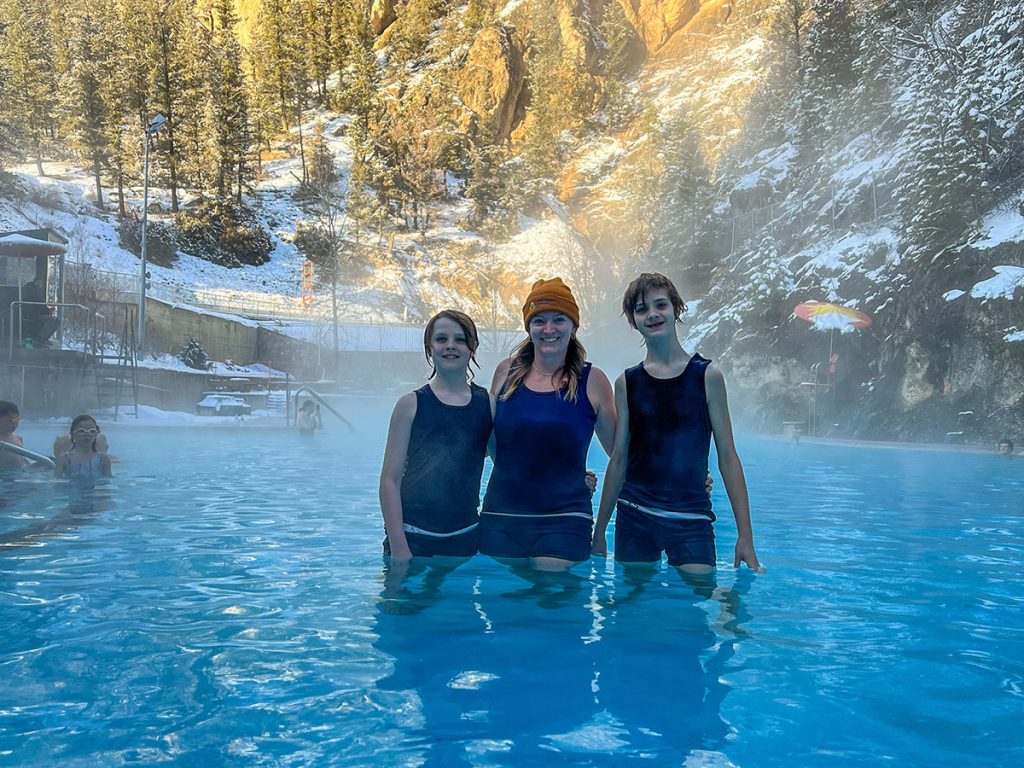 Radium hot springs in retro swimsuits