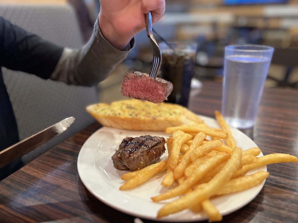 Steak from HorseThief Pub